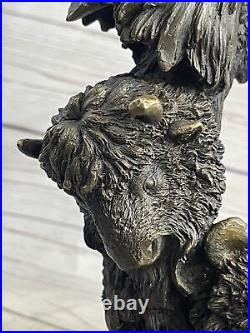 Animal Trio Harmony Bear, Eagle, Buffalo Bronze Sculpture by Milo Figurine Gift