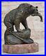 Bronze_Sculpture_Statue_Bear_Head_Bust_With_Fish_Marble_Figure_Figurine_Gift_01_arj