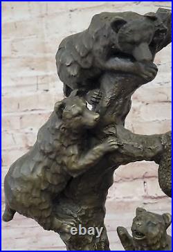 Charles Russell`s Bear Family Bronze Sculpture Handcrafted Wildlife Art Sale
