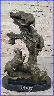 Charles Russells Bear Family Bronze Sculpture Handcrafted Wildlife Art for Decor