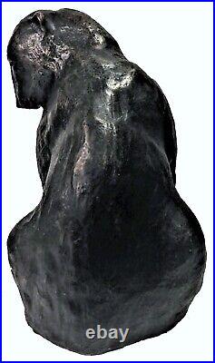 French Antique Bronze Sculpture of She-Bear, early XX C