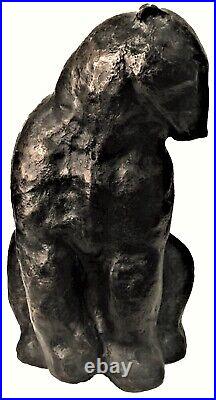 French Antique Bronze Sculpture of She-Bear, early XX C