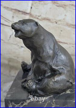 Hand Made 2009 Miguel Lopez Trophy Bronze Polar Bear Sculpture Collector