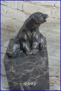 Hand Made 2009 Miguel Lopez Trophy Bronze Polar Bear Sculpture Collector