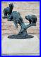 Handcrafted_Collectible_Bear_Family_on_Tree_Stump_Bronze_Sculpture_Decor_Sale_01_zebz