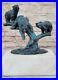 Handcrafted_Wildlife_Statue_Bear_Family_on_Tree_Stump_Bronze_Sculpture_Figure_01_az