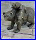 Handcrafted_bronze_sculpture_SALE_Western_Cub_Mother_Bear_Black_Original_Sign_01_vmaq