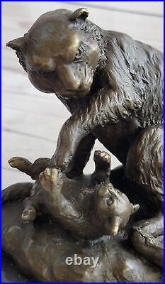 Mother Bear Bronze Sculpture Art Deco Statue Figurine Figure Decor Lost Wax Gift
