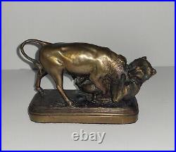 New York Stock Exchange Bull vs Bear Bronze Sculpture Wall Street