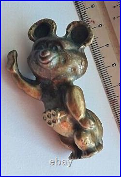 Original Bronze Olympic Bear Souvenir Olympic Games in Moscow 1980, Rare