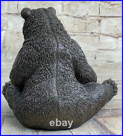 Original Kamiko Bear Family Picnic Bronze Sculpture Animal Figurine Statue Sale