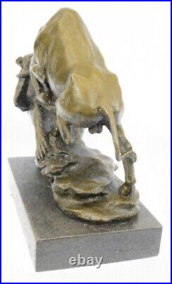 Original Lopez Office Decor Stock Market Bull Bear Bronze Sculpture Statue