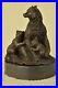 Real_Bronze_Metal_Statue_Mountain_Grizzly_Brown_Bear_Family_Cubs_Sculpture_Art_01_ex